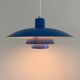 Vintage Louis Poulsen PH4/3 - rare blue, like new - Poul Henningsen - Danish design lamp
