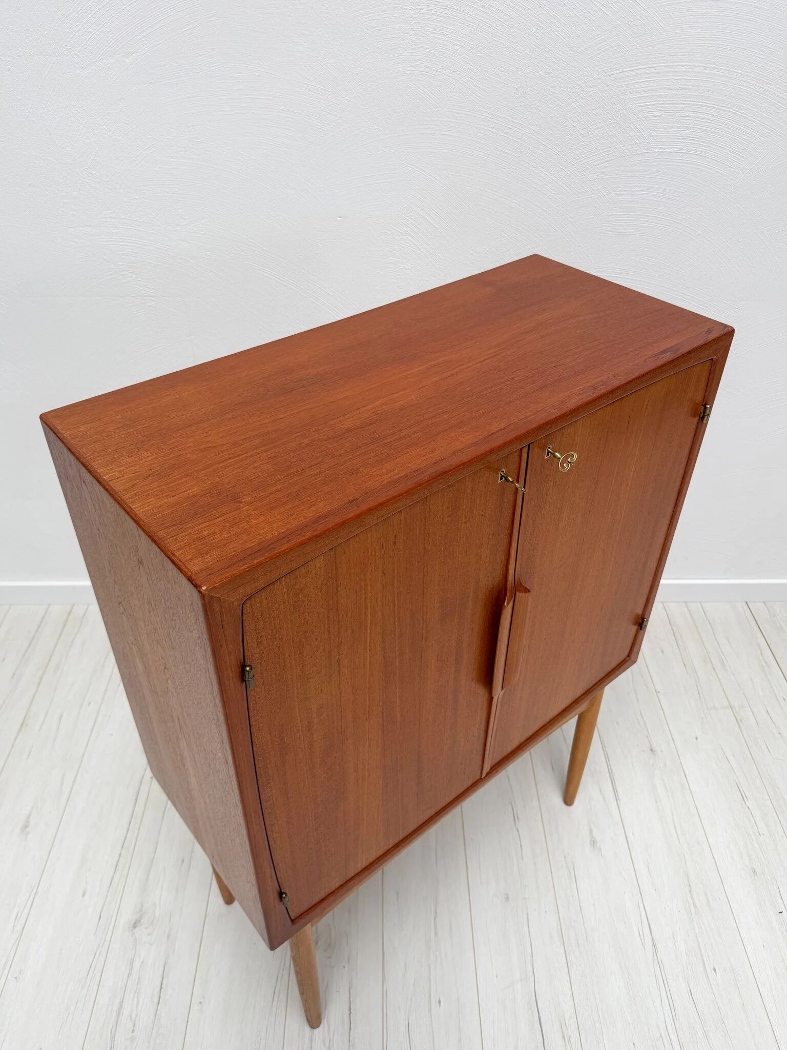 1950s vintage Torbjørn Afdal teak 'Bacchus' bar cabinet Norway