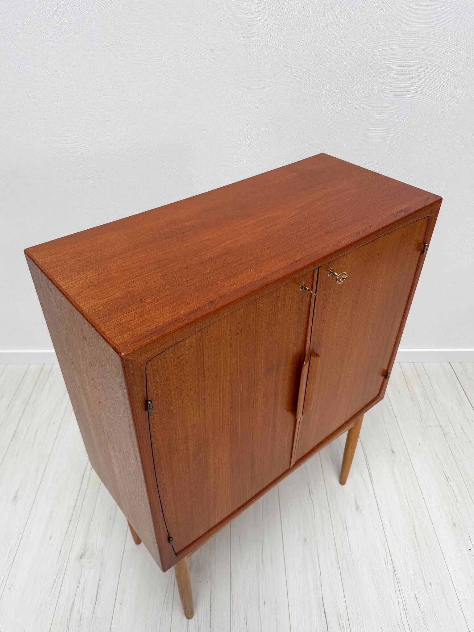 1950s vintage Torbjørn Afdal teak 'Bacchus' bar cabinet Norway