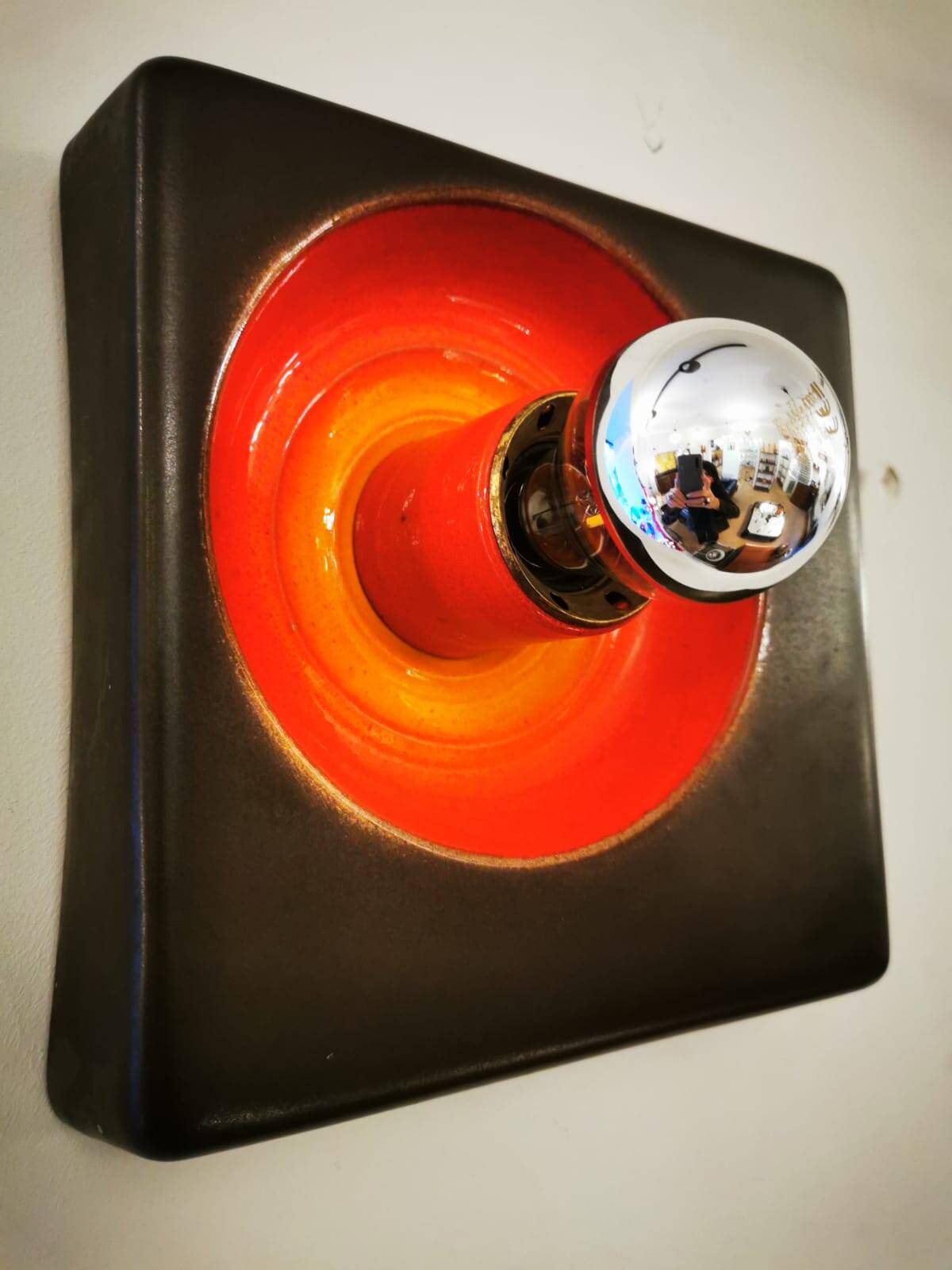 Pair of Space age ceramic wall lights from the 60s/70s