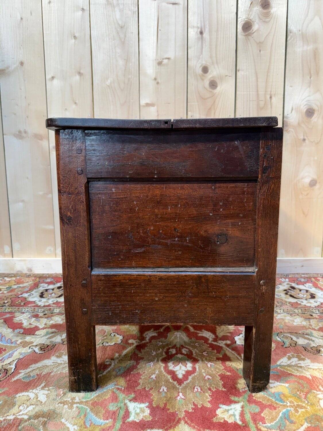 Louis XIII oak solid wood bank chest