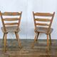Pair of Scandinavian chairs or vintage wooden bistro