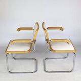 Pair of B64 velvet chairs