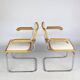 Paire de chaises B64 en velours