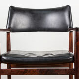 Danish Rosewood and Leather armchair by Erik Worts for Soro Stolefabrik.