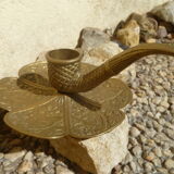 Brass pipe candlestick