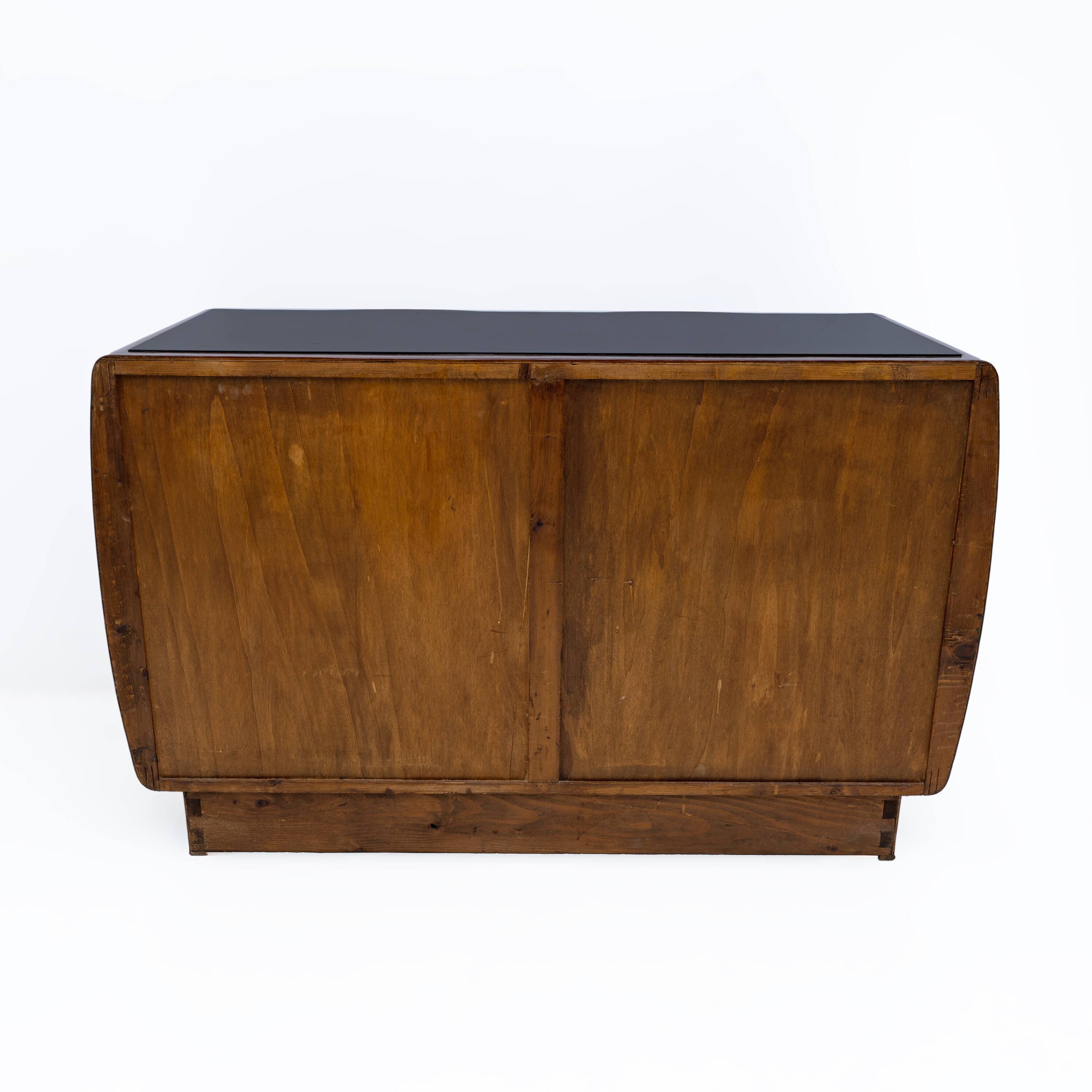 Art Deco Italian Thuja Root Curved Chest of Drawers, 1930s