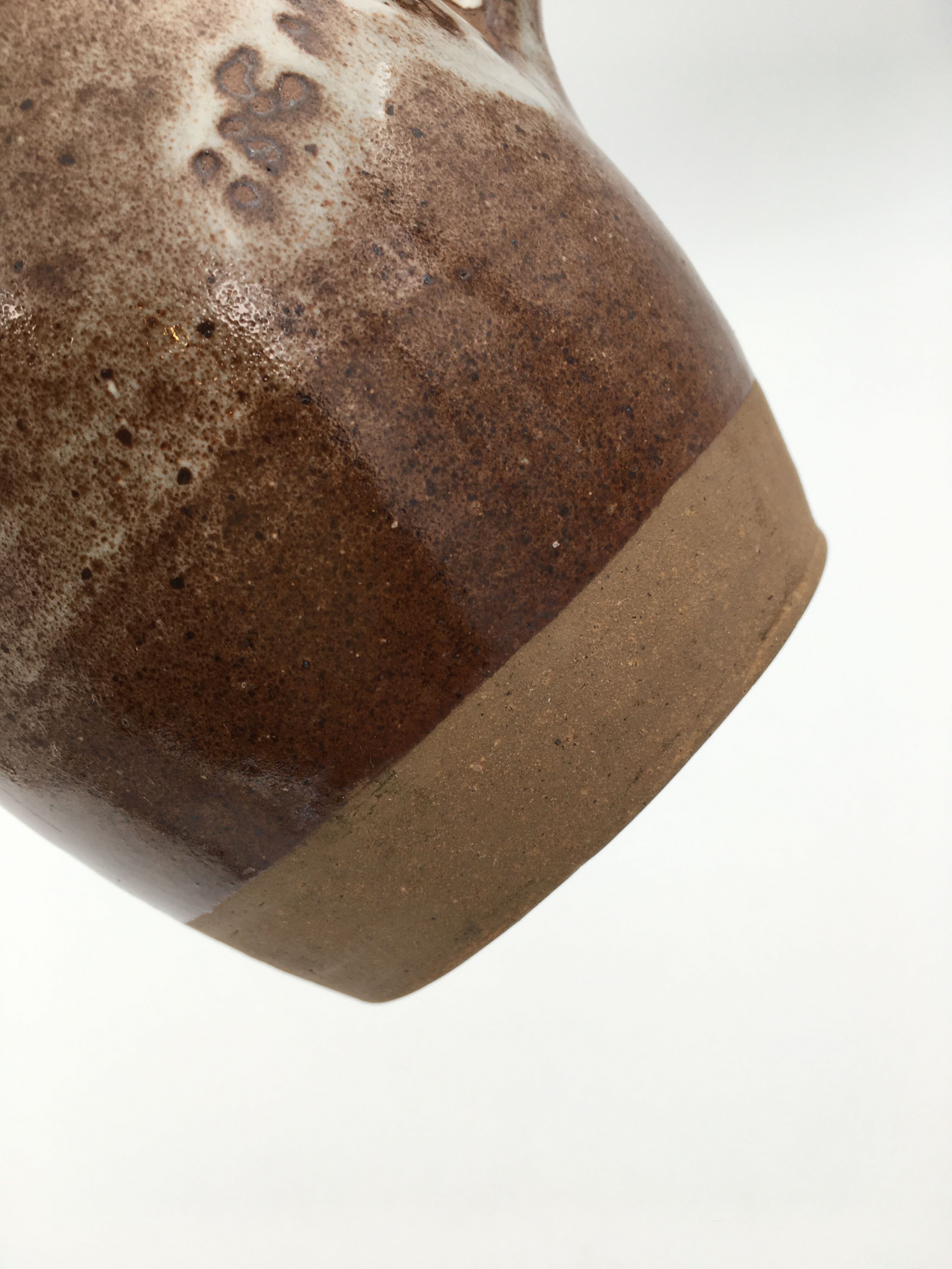 Enameled stoneware pitcher signed Roger Jacques, Stoneware from Puisaye, Nièvre - 1960s