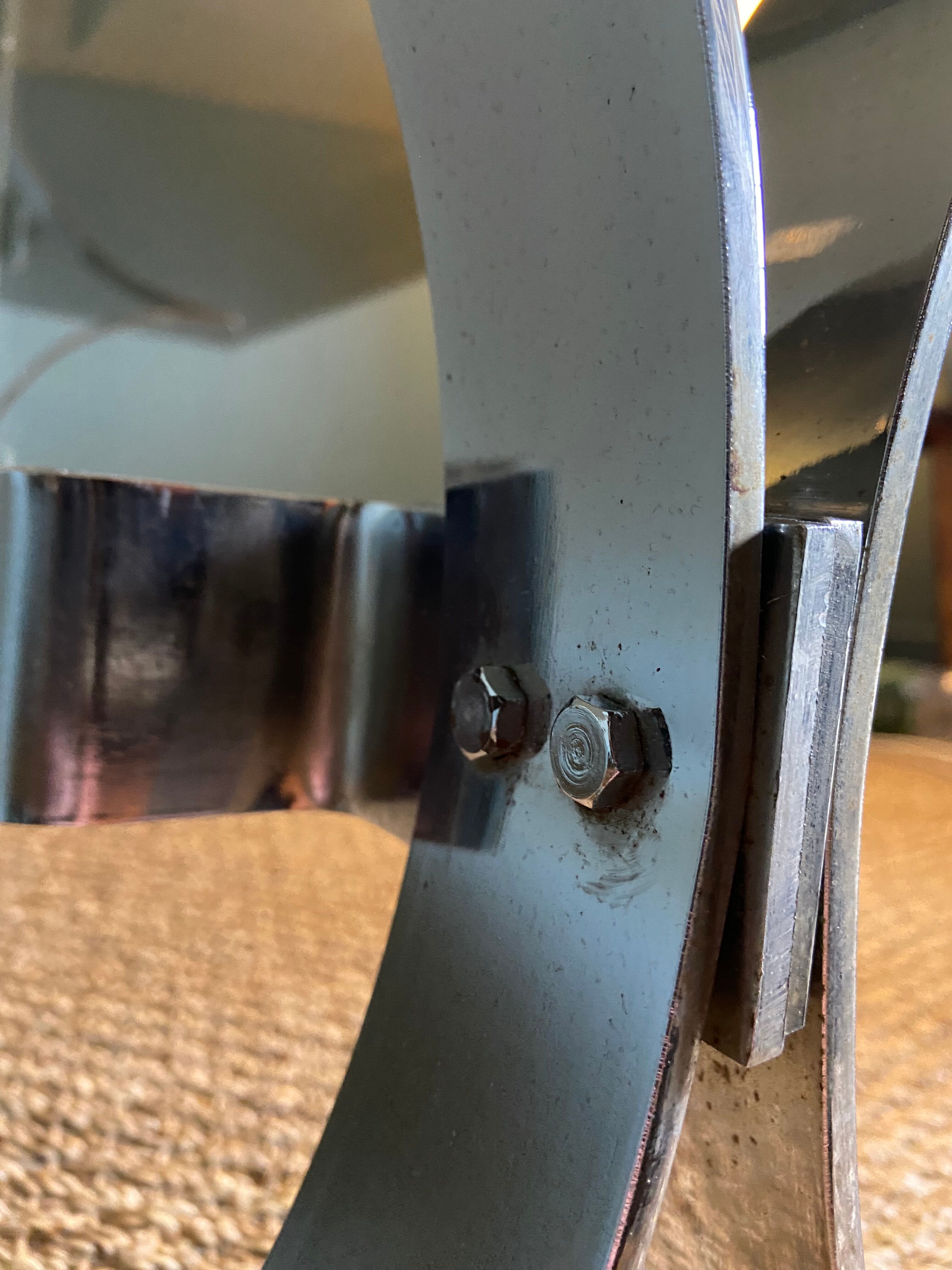 Chrome and smoked glass coffee table from the 70s