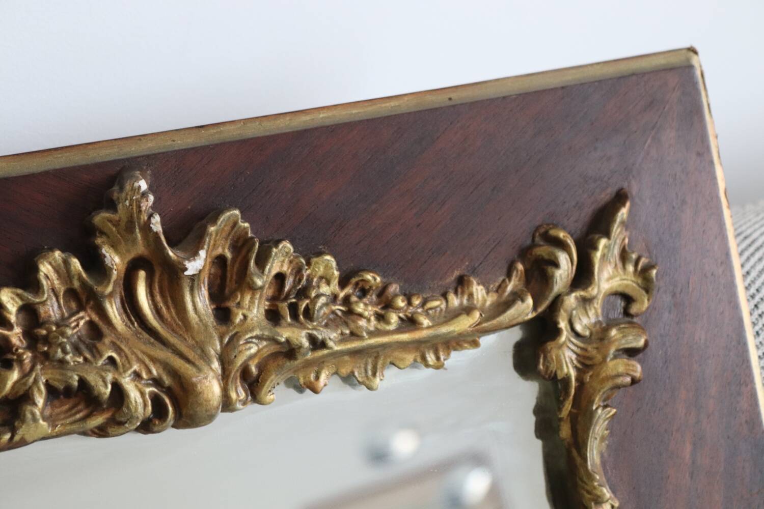Old wooden and stucco mirror
