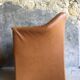 Pair of convertible armchairs in cognac leather - vintage 1970