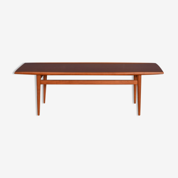 Restored Teak Retro Long Danish Coffee Table