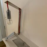 Fleux red and metal design lamp