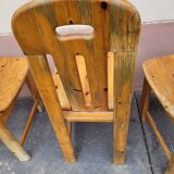 6 pine chairs