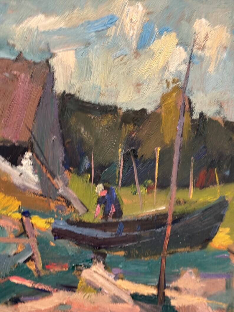 Original Swedish Oil on Panel – "Vid Knabäck, Skåne" by Carl-Axel Schwieler – Signed – Vintage & Framed – 59 × 50 cm (23.2" × 19.7")