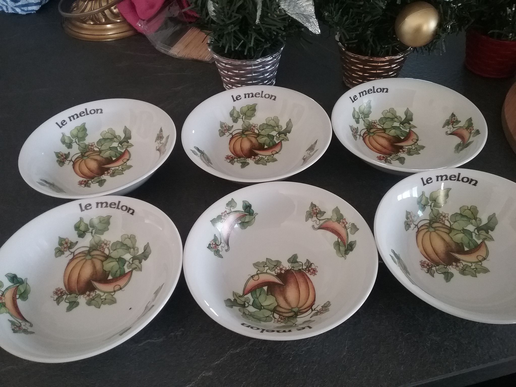 6 melon presentation cups