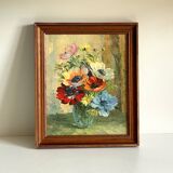 TABLEAU Vintage Bouquet d'anémones