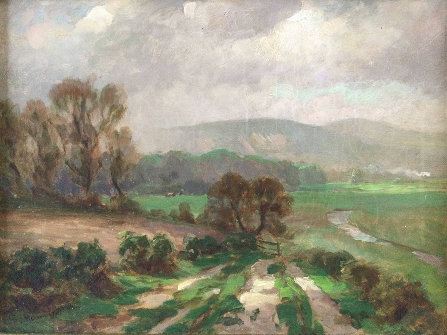 Landscape (Isle of Man). Oil on canvas by Fritz von KAMPTZ 1866-1938.