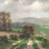 Landscape (Isle of Man). Oil on canvas by Fritz von KAMPTZ 1866-1938.