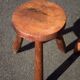 Pair of vintage stools, wooden stool, tripod stool, plant holder