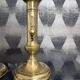 Pair of brass push candle holders – Late 19th century