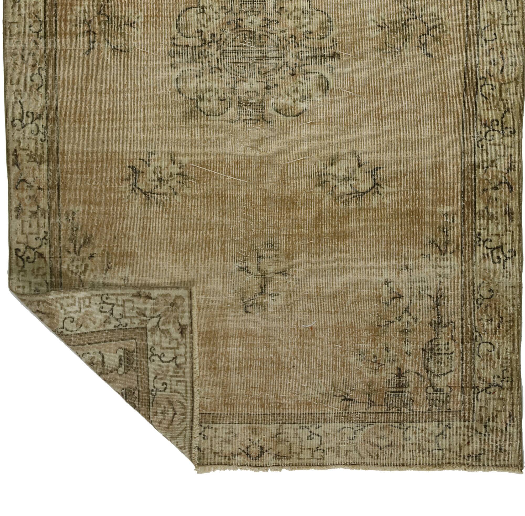 Tapis Oushak Vintage – Palette Chaude & Motifs Subtils, 172 x 258 cm