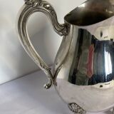 Old American silver metal water pitcher early twentieth century