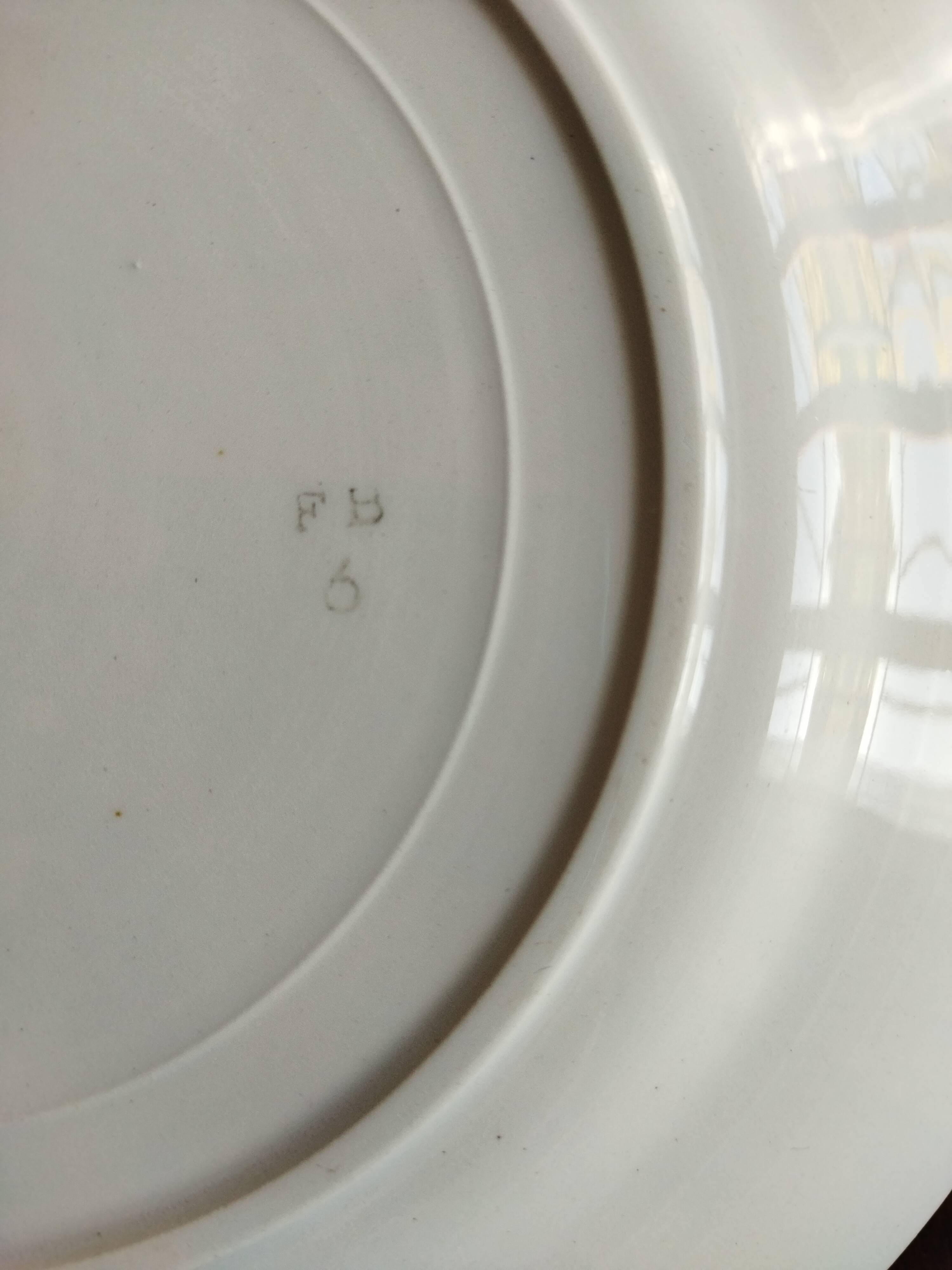 6 assiettes plates Fenal Badonviller "Oiseaux" vintage années 1950