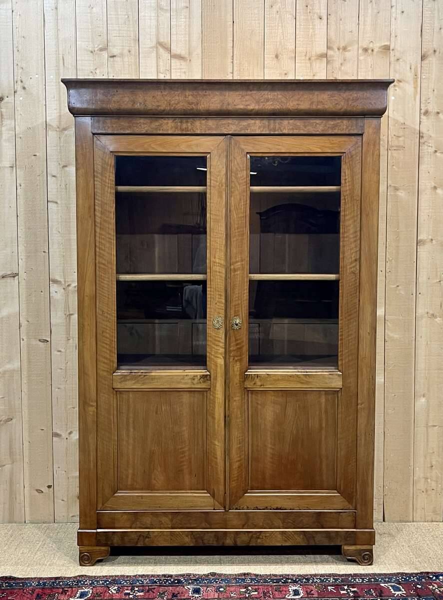Bibliothèque Restauration en noyer XIXème