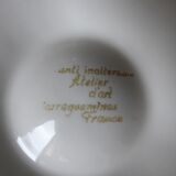 Service à huitres en faïence polychrome de marque SARREGUEMINE