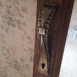 Oak art deco mirror door