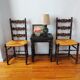 Pair of old turned wood chairs