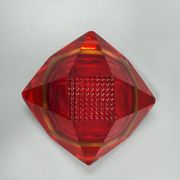 1960s Gorgeous Red and Yellow Ashtray or Catchall by Flavio Poli for Seguso