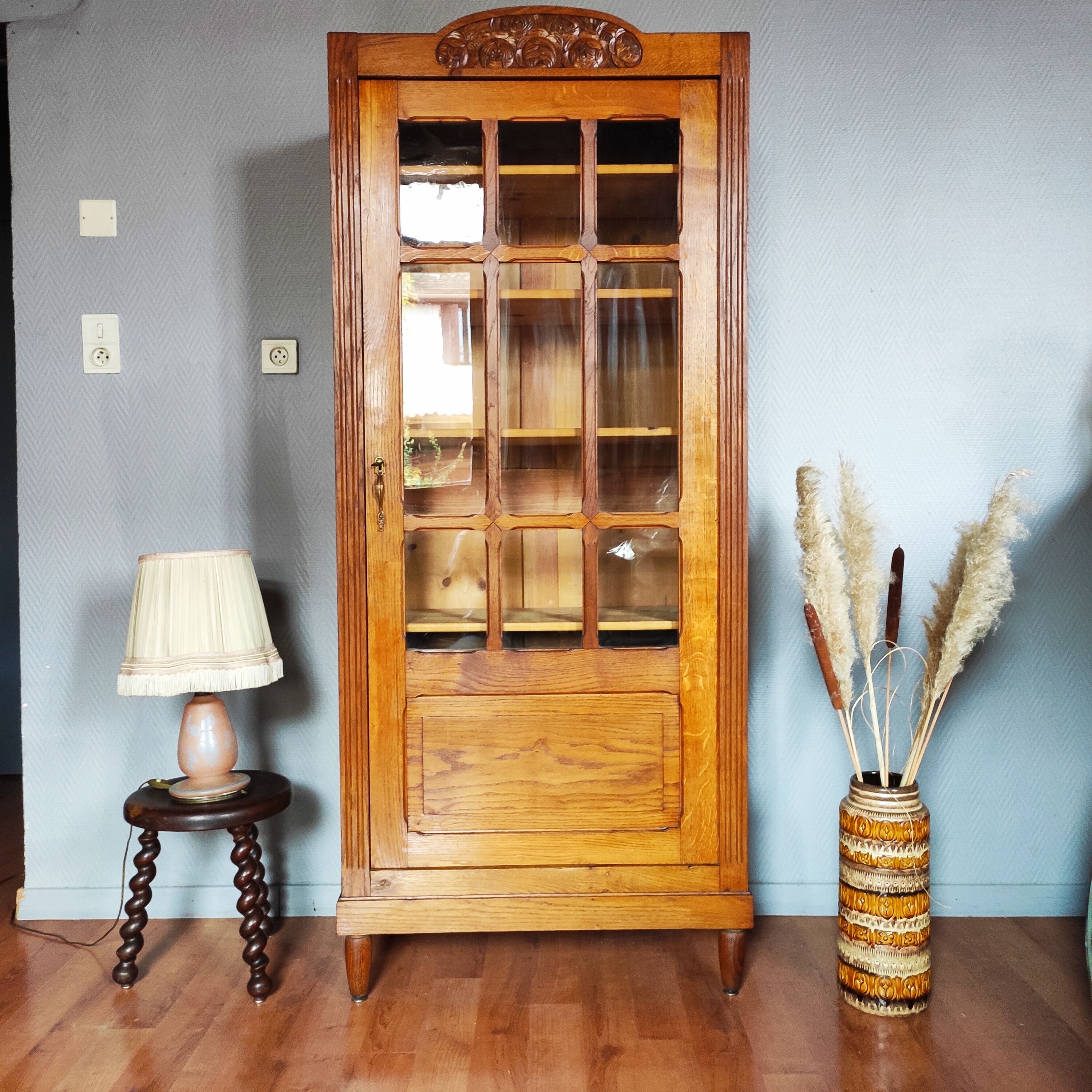 Parisian art deco oak wardrobe