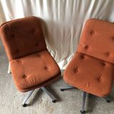 Paire de fauteuils pivotants 1970