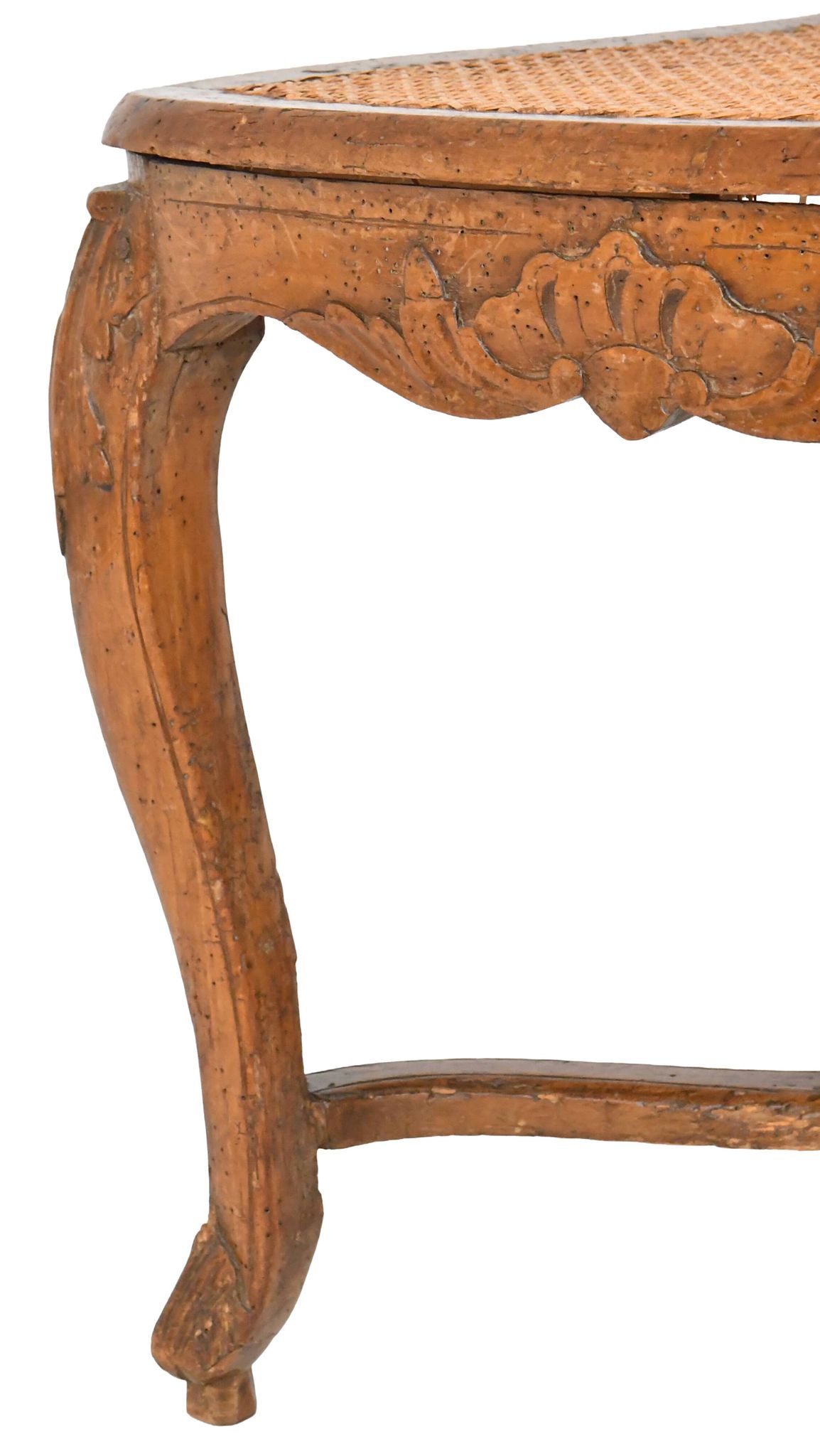 4 caned chairs from the Louis XV period stamped by Charles Delenoncourt.