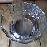 Molded crystal fruit cup Vintage antique silver metal base