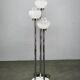 1970s Italian Murano Glass, Chrome and Marble Three-Light Floor Lamp