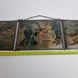 Vintage triptych mirror to hang or pose