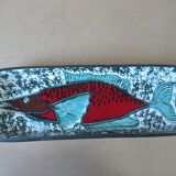 Large Ceramic Dish DOMINIQUE BAUDART - VALLAURIS the old mill - 55.5cm