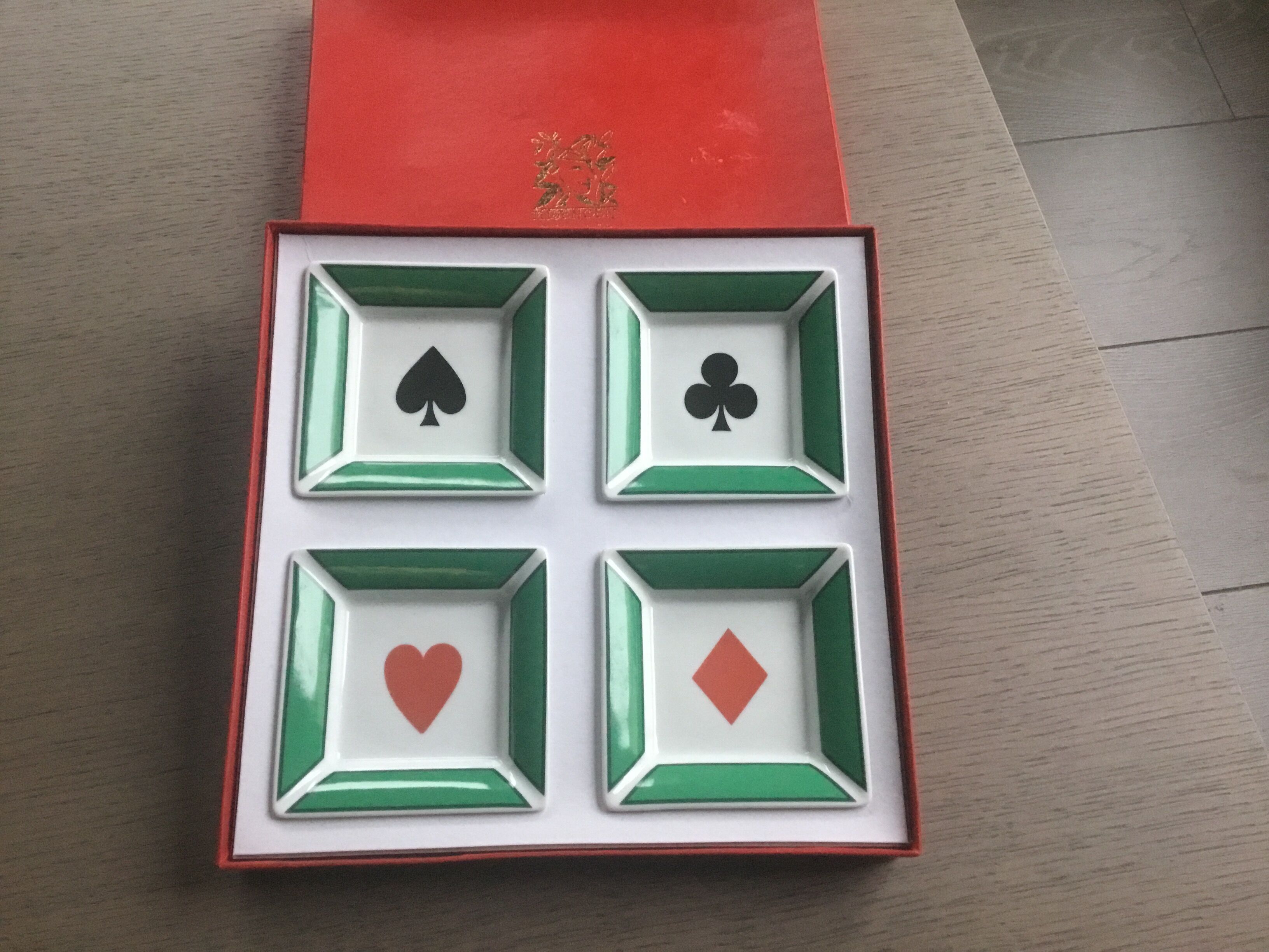 Set of 4 pocket drains pattern playing cards