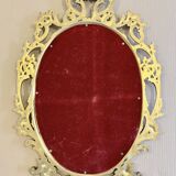 Baroque Style Oval Gold Mirror by Roberta Wood