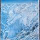 Affiche de pra-loup (ubaye-provence)- plan des pistes de ski par pierre novat (1988)