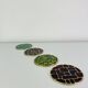 4 coasters in Mithé Espelt style, cloisonné enamels