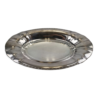 Christofle hollow dish or breadbasket in silver metal