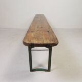 Folding bench, terrace bench, 216 cm long, 1960s