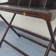 Colonial desk in wood and leather with armchair