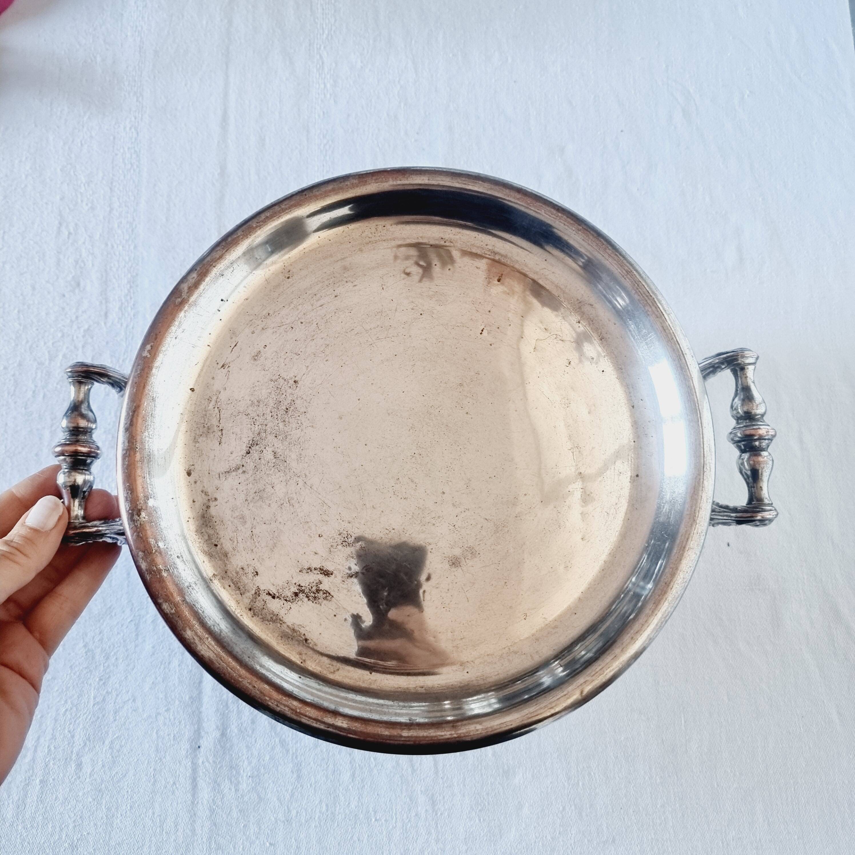 Antique 20th century silver plated baroque style plate warmer