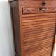 Vintage curtain binder in solid brown oak year 50