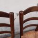 Série de 10 chaises paillé rustique anciennes